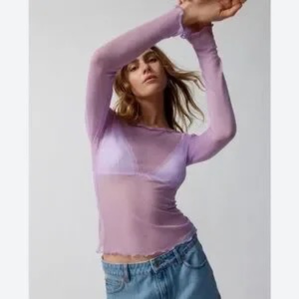 Urban Outfitters Libby Sheer Mesh Top